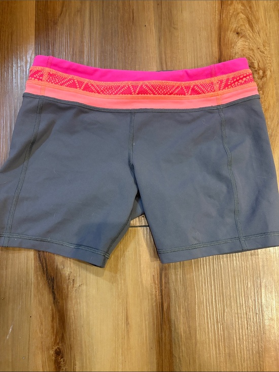 Ivivva Pants - Ivivva Gray Athletic Shorts with Pink and Coral Waistband